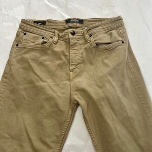Revtown Decade Denim Sharp Fit Mens Tan Brown Straight Leg‎ Jeans W33 L30